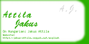 attila jakus business card